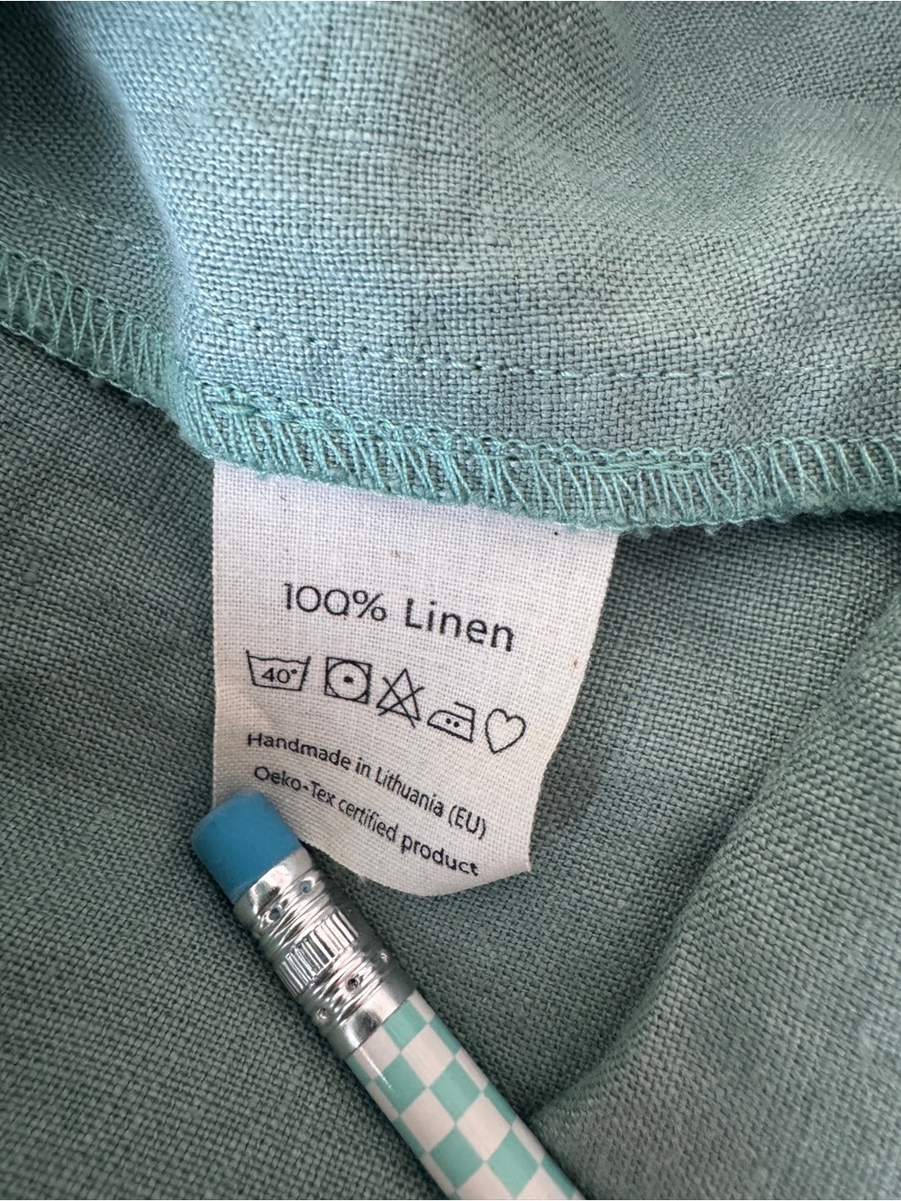 MagicLinen BORACAY Teal Blue Linen Maxi Dress 100% European Flax Pockets XS - Picture 16 of 16